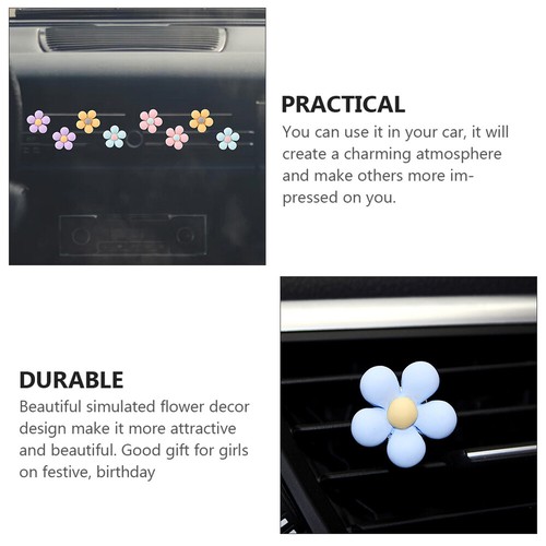 6PCS Flower Car Vent Clamps Flower Car Vent Clamps Air Outlet Clip Flower Decor - Picture 9 of 12