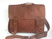 16 " Herren Rea Leder Vintage Schultertasche Laptop Tasche Aktentasche
