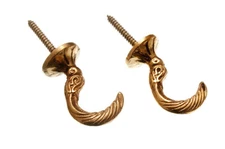 New 12 Pairs Of Curtain Drape Tie Hold Backs Egyptian Solid Brass 45mm - Onestop