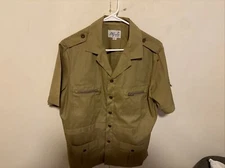 D'GALA Florida 60's SHIRT JAC in Flecked Khaki! Camp Collar Made in USA Medium