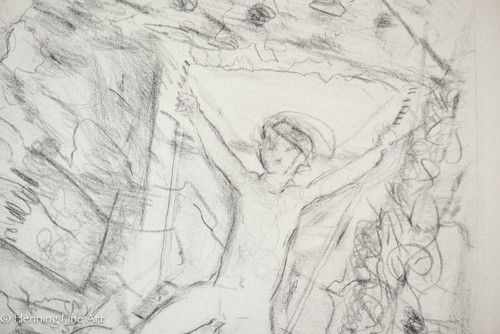 Beautiful John Marin Collotype Lithograph "Movement Fantasy," Surrealist Figures - Picture 6 of 10