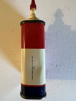 Vintage ESSO Handy Oil 3 oz Oiler Can Half Full 4.5” Tall - odd