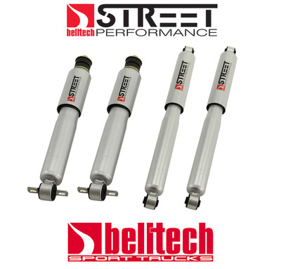 99-06 2wd Silverado GMC Sierra Street Performance Front/Rear Shocks for 5/7 Drop