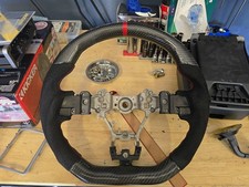 Olm Carbon Fiber Alcantara Steering Wheel Subaru Wrx Sti 2015-2021 Used