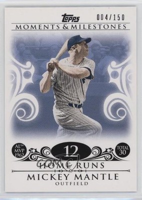 2008 Moments & Milestones 4/150 Mickey Mantle (1962 AL MVP 30 Home Runs) HOF 0u0