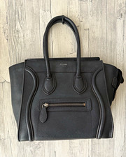 CÉLINE Luggage Tragetasche Leder schwarz Rei...
