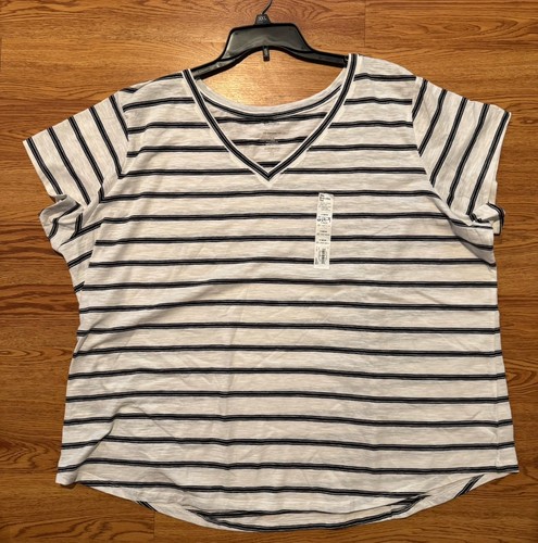 Sonoma The Everyday Tee White Crew Neck Short Sleeve T-Shirt Plus 4X New - Picture 7 of 9