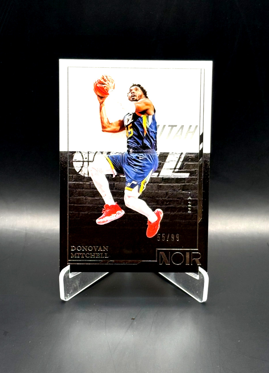 #'d /99! Donovan Mitchell 2022-23 Panini Noir Icon Edition #'d 55/99 SP