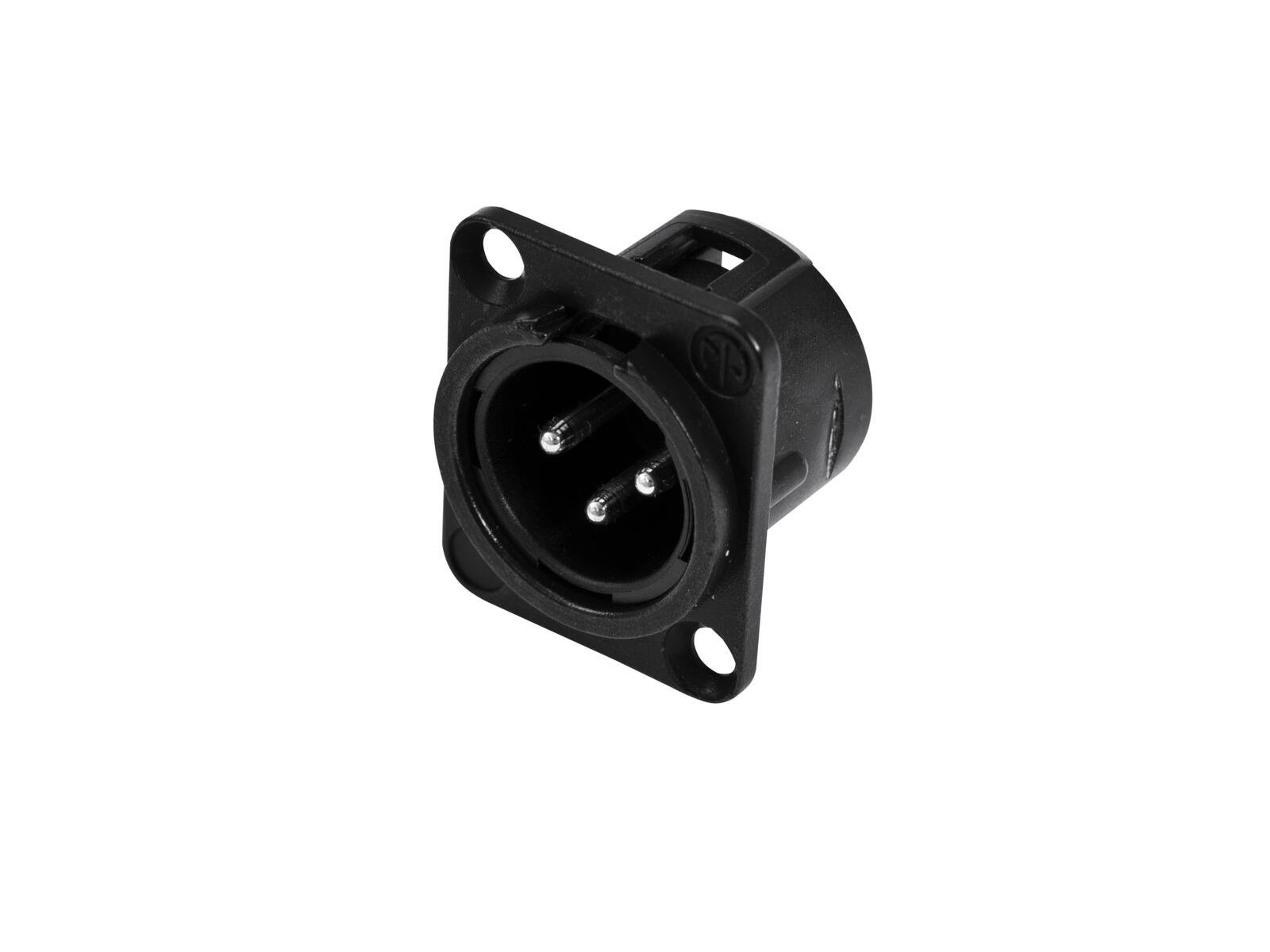 3x Connettore XLR Neutrik NC3MDL-1-BAG Maschio Pannello - Stock Pro