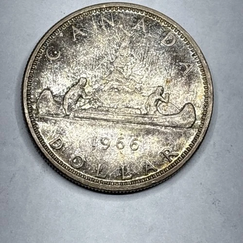 1966 Canada Silver Dollar Toned Uncirculated