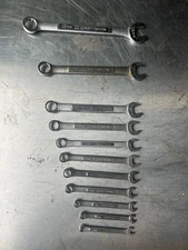 Craftsman Metric Combination Wrench Set USA Used 7-15mm 17 & 19mm
