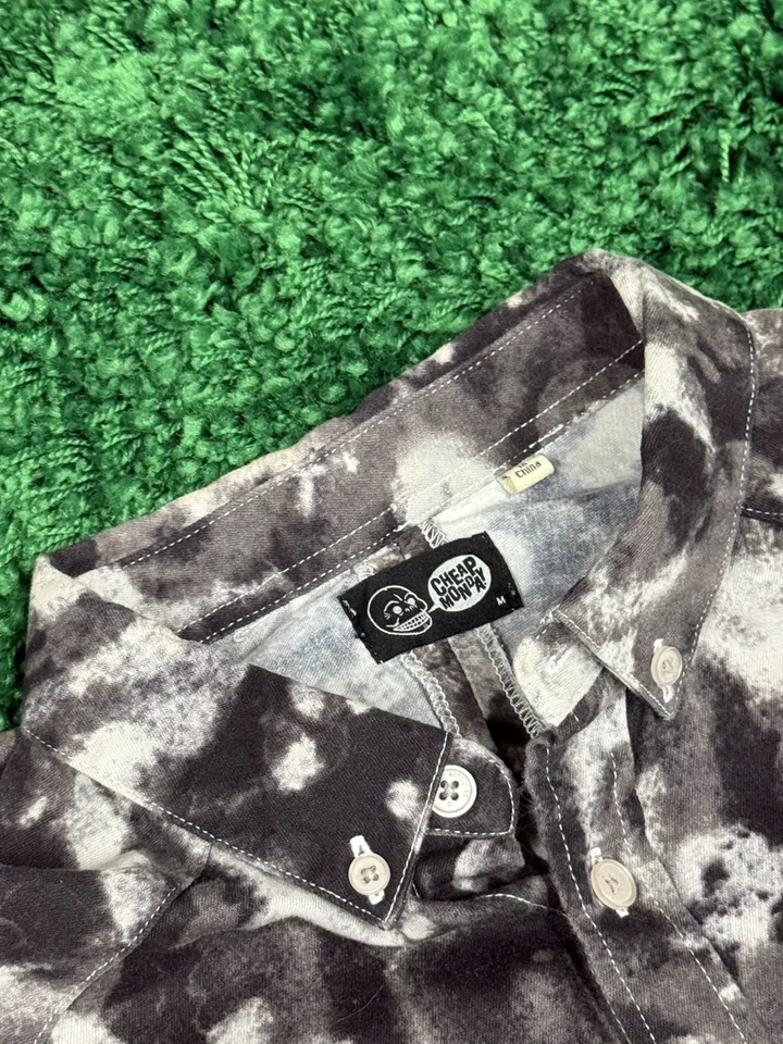 Cheap Monday Black White Blur Brush Shirt Medium - Image 3 of 4