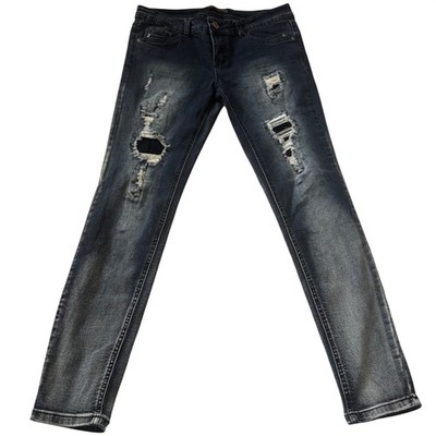 Twentyoneblack Premium by Rue21 Distressed Ripped Skinny Jeans Women's 11 12R