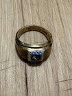 Vintage 18k HGE Mens Gold Ring size 10.5 Crystal RHINESTONES — photo 5