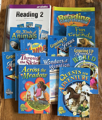 ABeka Reading 2 Student Readers Books lot set Answer key Skill Sheets 2nd grade