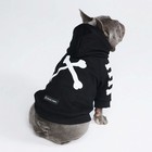 Sudadera con capucha Spark Paws "WOOF" para perro - negra y reflectante 5XL