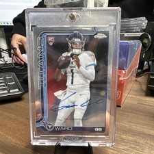 2025 Topps Chrome Football Cam Ward Rookie Autograph Variation #RA-CWA Titans