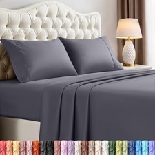 Queen Size Sheet Set   4 Piece Bed Sheets, Soft and Breathable Microfiber
