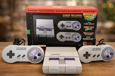 SNES Classic Mini Clone Console w/ 21 Built-In Games Super Entertainment System