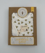 Burt  s Bees Baby 100 Organic Cotton Coverall  Hat Outfit Soft 3-6 Months