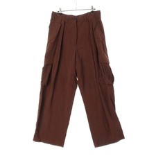 DRIES VAN NOTEN Nep High Waist Wide Pants Bottoms Brown 38