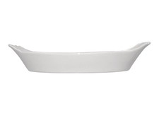 Olympia Whiteware Oval Eared Dishes 204mm White Porcelain Serving Crockery, 6pcs