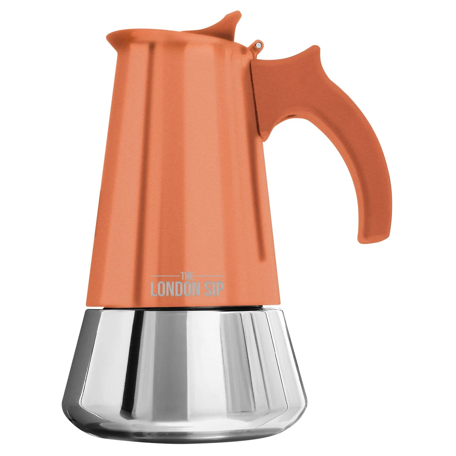 London Sip Stainless Steel Stovetop Espresso Maker Moka Pot Small, Copper