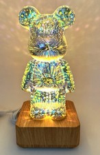 Bear Shaped Nightlight Sparkle Bear Rainbow LED plug 8 X 3.5 in Kids