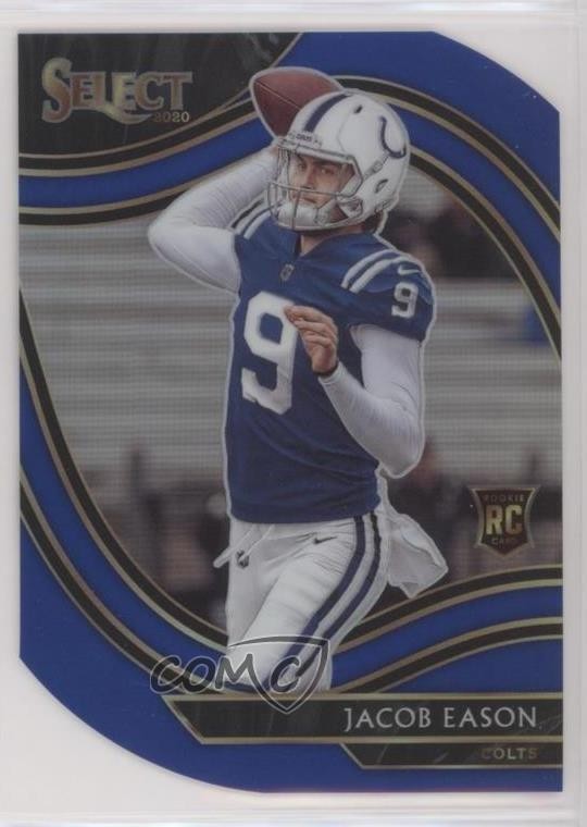 2020 Panini Select Field Level Blue Prizm Die-Cut Jacob Eason Rookie RC 0t1n