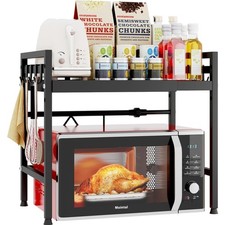 Mikrowellenregal 2-stufig verstellbar Platzsparend Küchenregal Kohlenstoffstahl