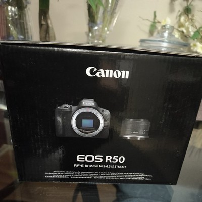 New CANON EOS R50 Mirrorless Digital Camera & RF-S 18-45mm IS STM Lens (BLACK)