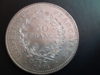 Pièce de 50 francs en argent Hercule 1978