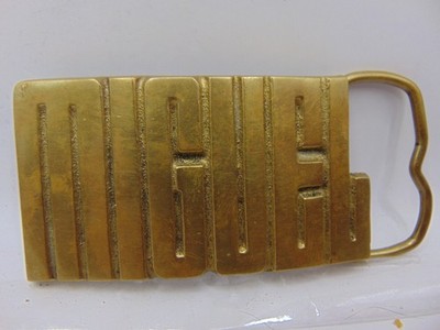 Vintage Belt Buckle Solid Brass Name Miguel 1970's Name Script