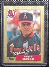 1987 Topps Gene Mauch #518 California Angels Manager Team Checklist
