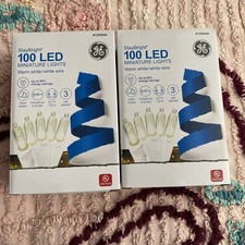 GE StayBright 100-Count Warm White LED Plug-In Christmas Wedding Lights Lot Of 2
