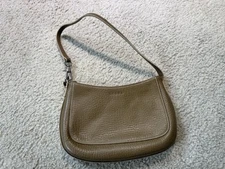 VTG LOEWE Mini Sholder bag Purse Hobo Zip Bag Khaki/Green