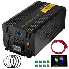 Uimoso Pure Sine Wave Inverter Power Inverter 3500W DC12V to AC120V Inverter LCD