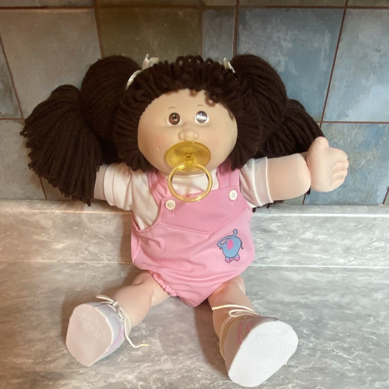 Cabbage Patch 25th anniversary doll limited edition Black Hair brown eyes paci