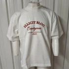 Illicit Bloc Mens Large Caddy Matches T-Shirt White 300GSM 100% Cotton Boxy Fit