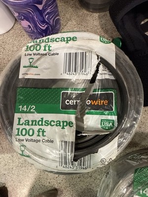 Cerro Wire 14/2 Landscape Low Voltage Cable 100 ft   Direct Burial Outdoor