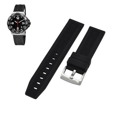20mm Black Rubber Watch Strap For Tag Heuer Formula 1 BT0714 WAH1110