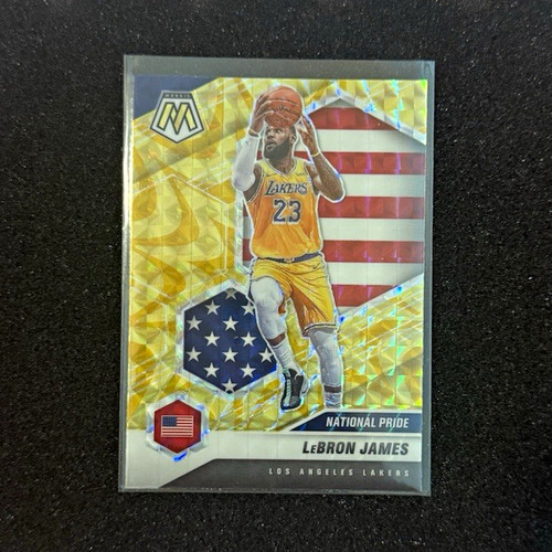 Panini 2020-21 Mosaic National Pride LeBron James Lakers #247 Reactive Yellow