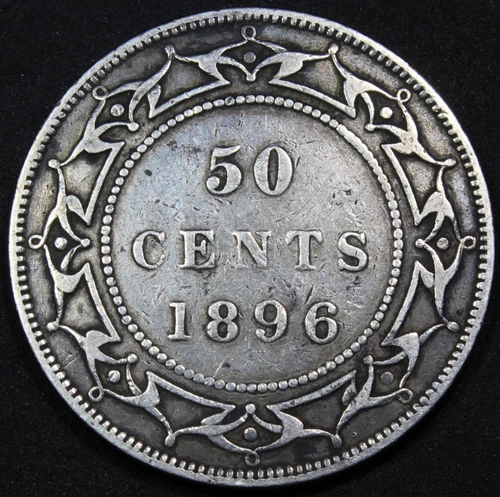 Photo of a 1896 Canada 50 Cents from an eBay listing that sold on Jan 2, 2026