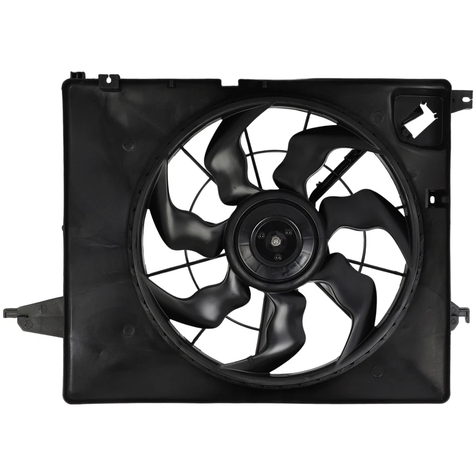 Conjunto de condensador de aire acondicionado y ventilador de refrigeración del radiador para Hyundai Santa Fe 2013-2018 Foto 2 de 4