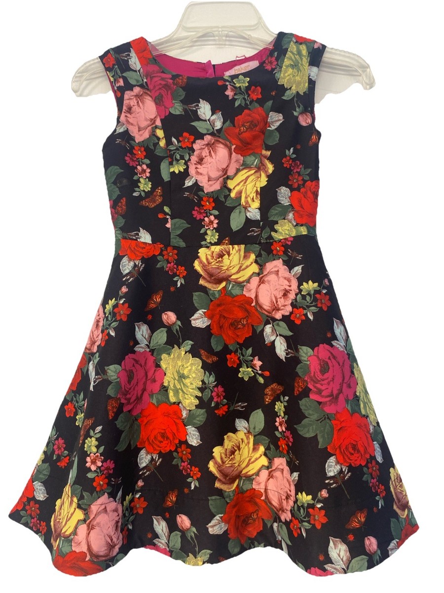 black flamenco dress Black polka dot fringed Flamenco dress Luna