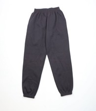 Deadstock Vintage 90s USA Olympics Womens Medium Blank Sweatpants Joggers Black