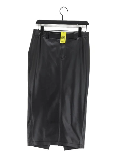 Alexander Wang Maxi Gonna Donna UK 4 Nero Poliestere con Elastan Lunga Maxi