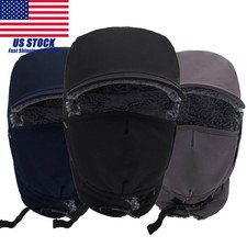 Winter Warm Hat with Removable Face Mask Earflaps Windproof Hunting Outdoor Hats