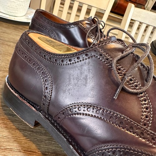 Alden Burgunderrot Budapester Bal 8 974 Shell Cardovan Leder elegante Schuhe 11 C/E - Bild 16 von 19