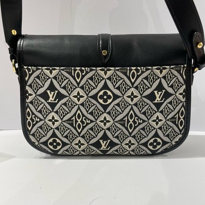 Louis Vuitton 1854 Black Saumur Gold Lock Messenger Shoulder